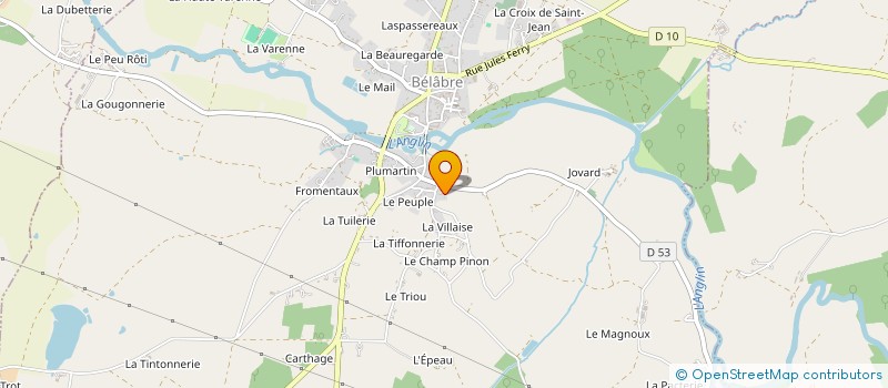 localisation de l'entreprise LE VAUTRAIT DE LA PETITE BRENNE à BELABRE