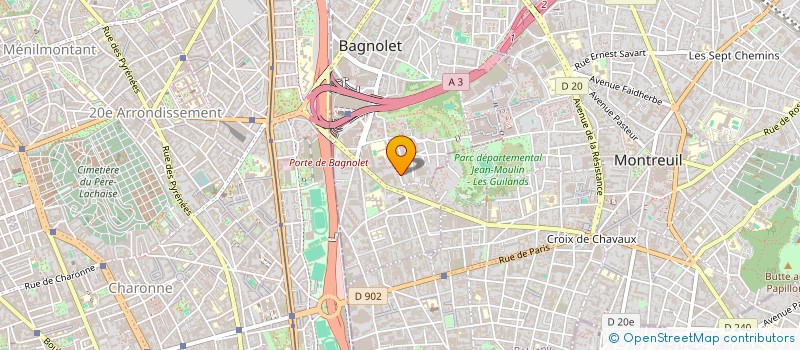 localisation de l'entreprise LE VEGAS à BAGNOLET