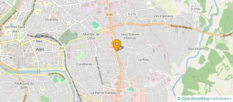 localisation de l'entreprise LE VELO JAUNE à ALES