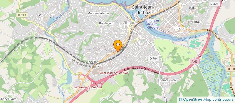 localisation de l'entreprise LE VELO JAUNE  URRUGNE