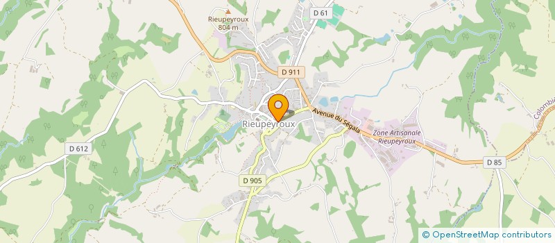 localisation de l'entreprise LE VENT D'ANGES à RIEUPEYROUX