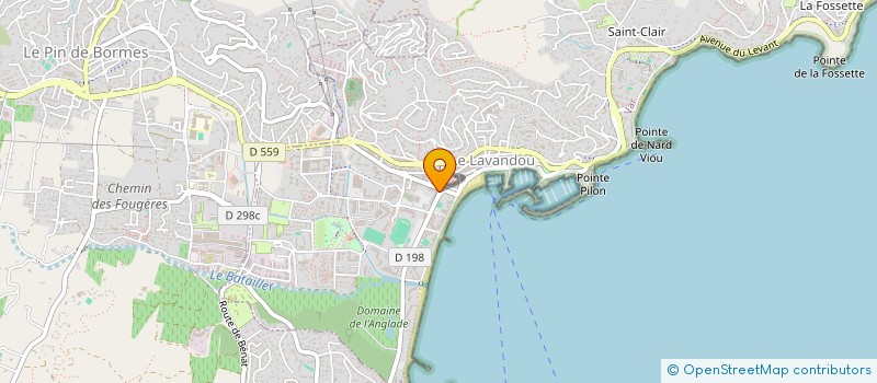 localisation de l'entreprise LE VENT DE KAMU à LE LAVANDOU