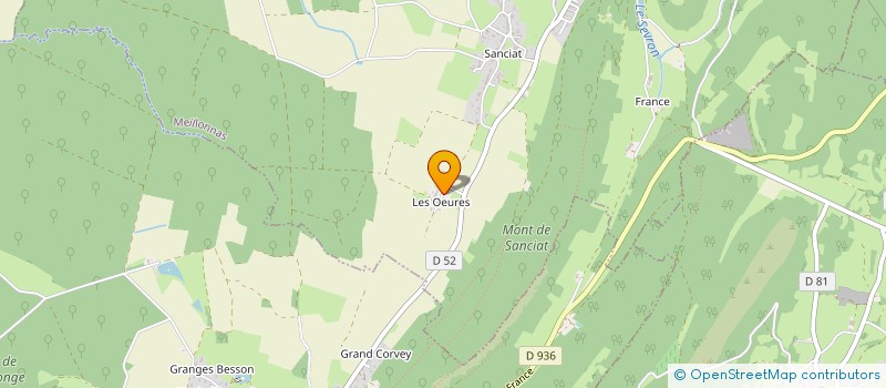 localisation de l'entreprise LE VENT DES OEURES à MEILLONNAS