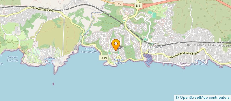 localisation de l'entreprise LE VENT DU LARGE  SAUSSET-LES-PINS