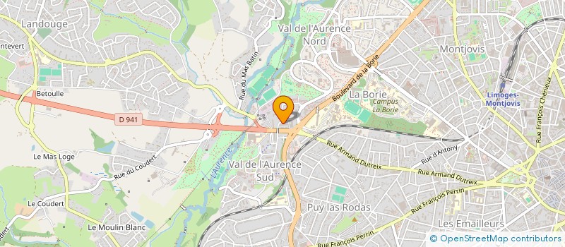 localisation de l'entreprise LE VENT DU SUD à LIMOGES