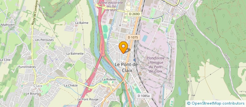 localisation de l'entreprise LE VERDUN  LE PONT-DE-CLAIX