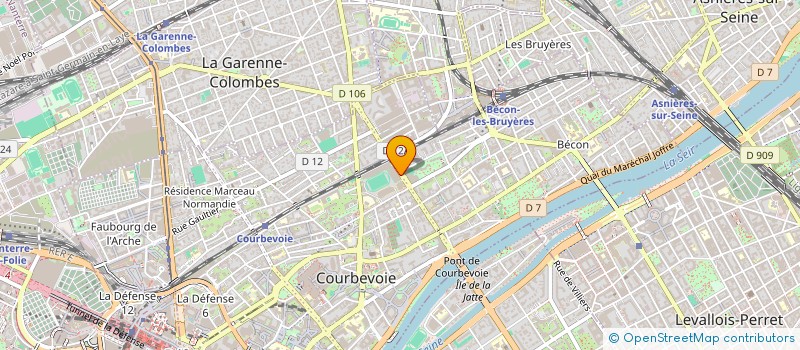 localisation de l'entreprise LE VERDUN à COURBEVOIE