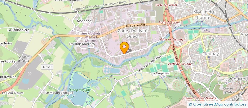 localisation de l'entreprise LE VERGER à RENNES