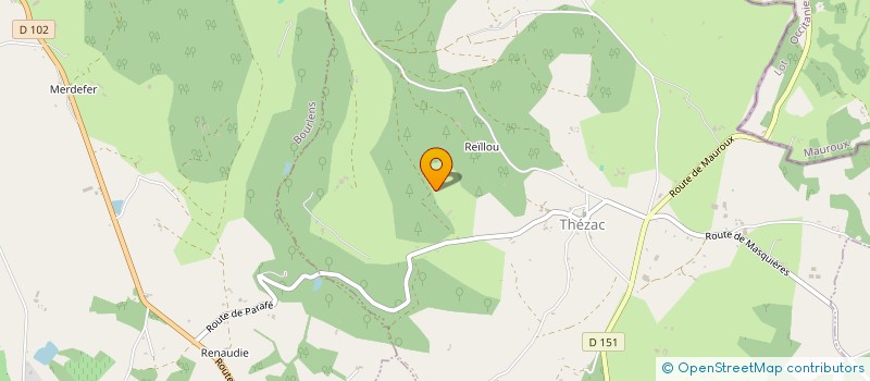 localisation de l'entreprise LE VERGER  THEZAC