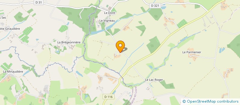 localisation de l'entreprise LE VERGER à MONTREVAULT-SUR-EVRE