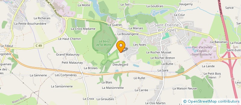 localisation de l'entreprise LE VERGER  MAEN ROCH