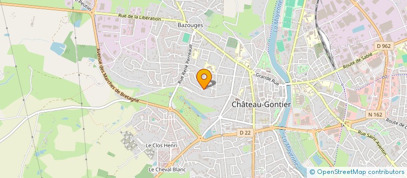 localisation de l'entreprise LE VERGER D'ESTREE  CHATEAU-GONTIER-SUR-MAYENNE