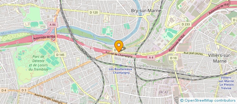 localisation de l'entreprise LE VERGER DE BOUGIE à CHAMPIGNY-SUR-MARNE