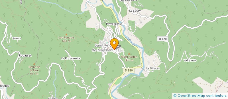 localisation de l'entreprise LE VERGER DE CLUNY  ST ANDRE DE MAJENCOULES