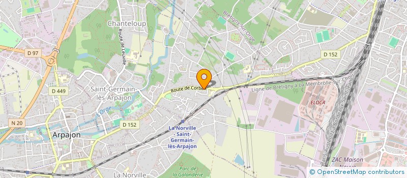 localisation de l'entreprise LE VERGER DE MELIA à SAINT-GERMAIN-LES-ARPAJON