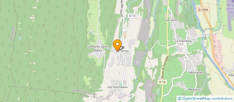 localisation de l'entreprise LE VERGER DE MONTAUGIER  LE BOURGET-DU-LAC