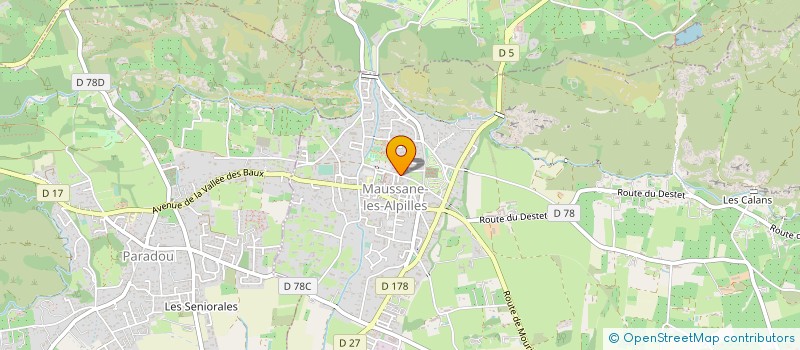 localisation de l'entreprise LE VERGER DES BAUX à MAUSSANE-LES-ALPILLES