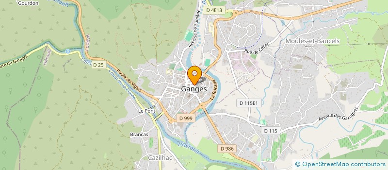 localisation de l'entreprise LE VERGER DES CEVENNES  GANGES