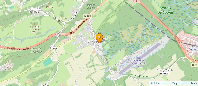 localisation de l'entreprise LE VERGER DES MARAIS à LA VEZE