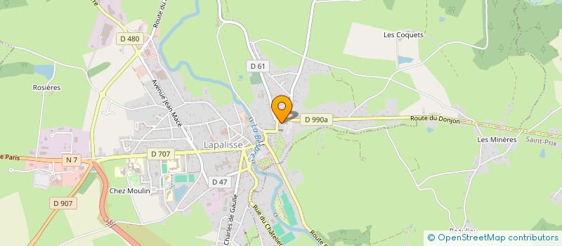 localisation de l'entreprise LE VERGER DES VERITES (LE VDV)  LAPALISSE