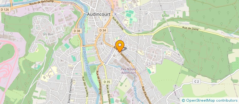 localisation de l'entreprise LE VERGER DU HAUT  AUDINCOURT