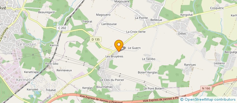 localisation de l'entreprise LE VERGER PERDU à ELVEN