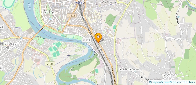 localisation de l'entreprise LE VERNET à VICHY