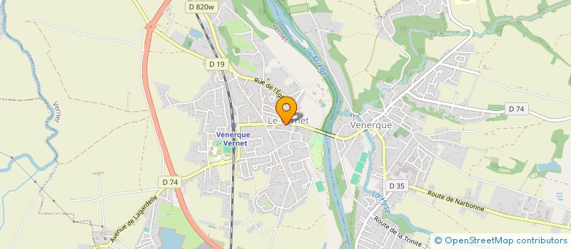 localisation de l'entreprise LE VERNET SPORT TENNIS à VERNET