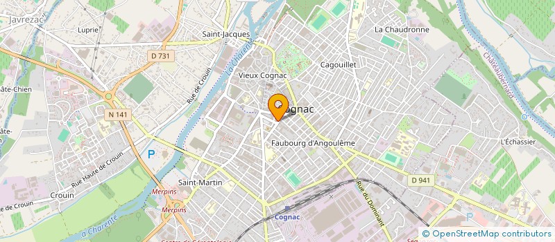 localisation de l'entreprise LE VERRE A PIED à COGNAC