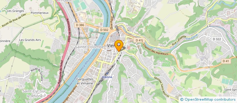 localisation de l'entreprise LE VERRE EN L'AIR à VIENNE