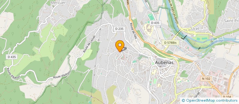localisation de l'entreprise LE VERRE ET LA PIERRE à AUBENAS