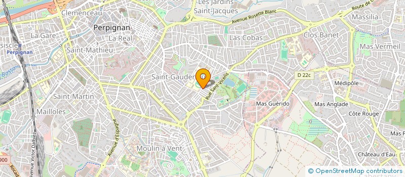 localisation de l'entreprise LE VERRE ET SES COULEURS à PERPIGNAN