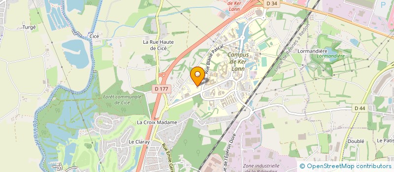 localisation de l'entreprise LE VERRE FLUORE à BRUZ