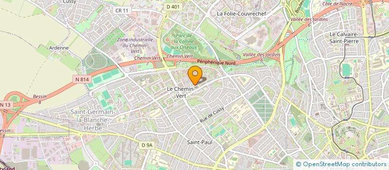 localisation de l'entreprise LE VERT DE TERRE à CAEN