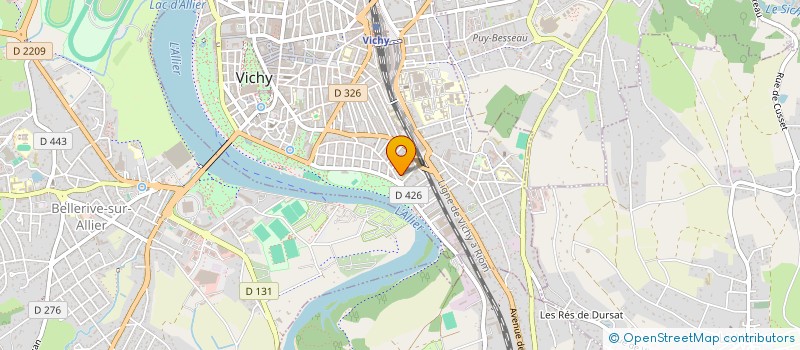 localisation de l'entreprise LE VERT GALANT à VICHY