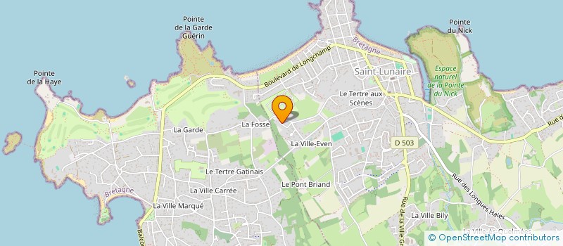 localisation de l'entreprise LE VERT VALLON à SAINT-LUNAIRE