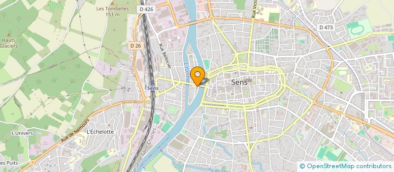 localisation de l'entreprise LE VERTIGO à SENS