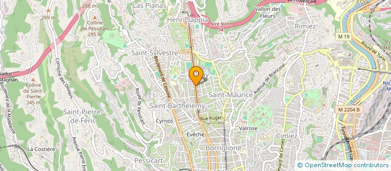 localisation de l'entreprise LE VERY'TABLE à NICE