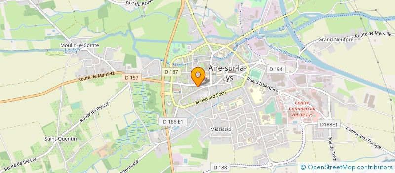 localisation de l'entreprise LE VESTI'AIRE  AIRE-SUR-LA-LYS