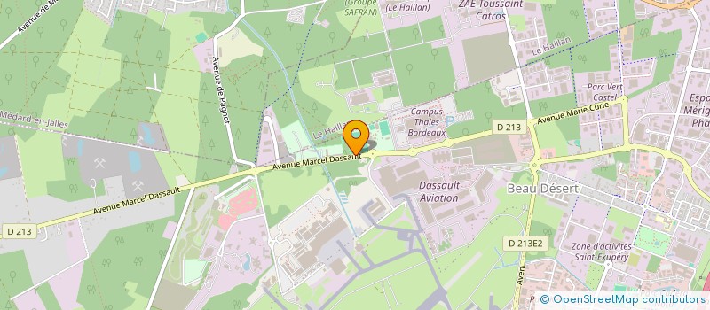 localisation de l'entreprise LE VESTIAIRE DU COQ  MERIGNAC