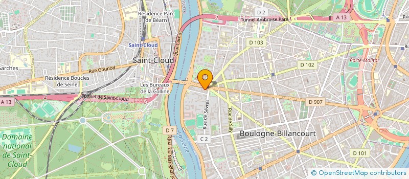 localisation de l'entreprise LE VESTIAIRE DU TEINTURIER à BOULOGNE-BILLANCOURT