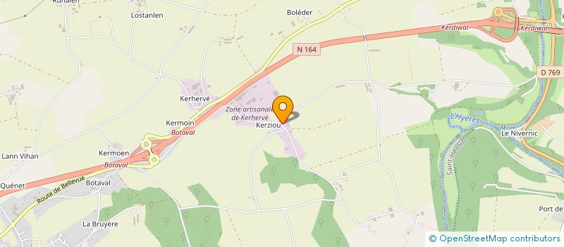 localisation de l'entreprise LE VIDANGEUR BRETON  CLEDEN-POHER