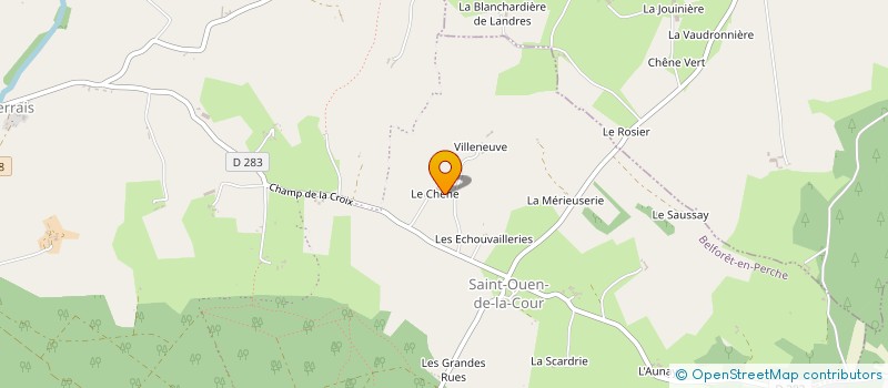 localisation de l'entreprise LE VIEUX CHENE à BELFORET-EN-PERCHE