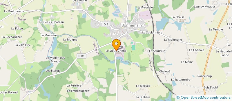 localisation de l'entreprise LE VIEUX CHENE  BONNEMAIN