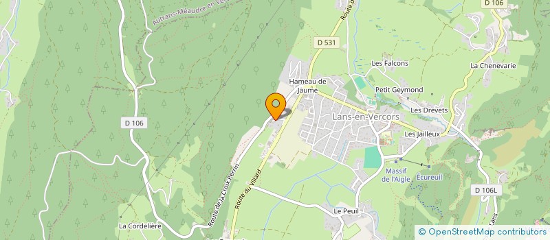 localisation de l'entreprise LE VIEUX CHIEN GRIS  LANS-EN-VERCORS