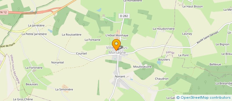 localisation de l'entreprise LE VIEUX FOUR à VILLIERS-SOUS-MORTAGNE