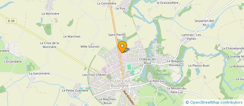 localisation de l'entreprise LE VIEUX LOUP  LES LUCS-SUR-BOULOGNE