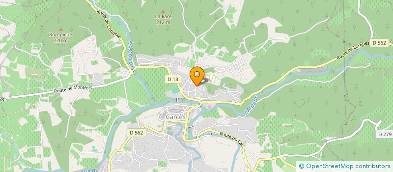 localisation de l'entreprise LE VIEUX ROCHER  CARCES