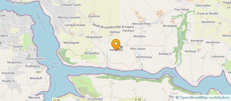 localisation de l'entreprise LE VIEUX VAUVERT  LANNILIS