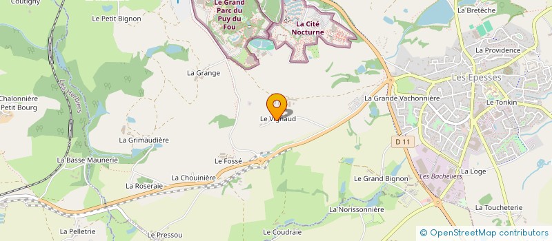 localisation de l'entreprise LE VIGNAUD  LES EPESSES
